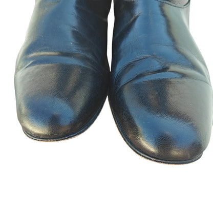 Black Leather Ankle Boots