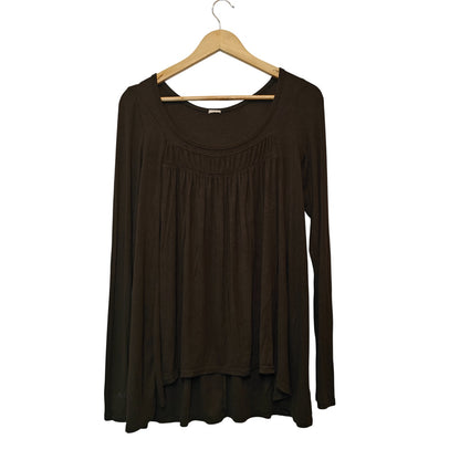 Green Babydoll Long Sleeve Top