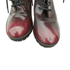 Burgundy Combat Boots
