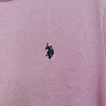 Pink Crewneck Logo Tee Shirt