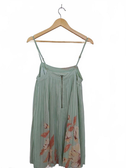 Mint Pleated Mini Dress