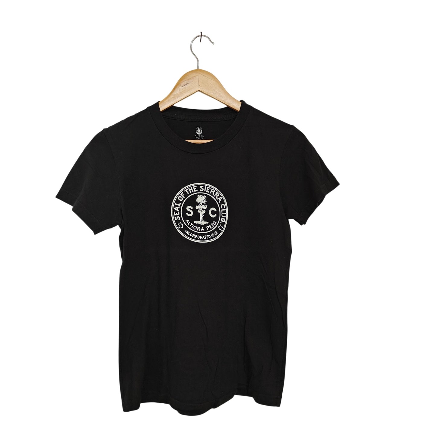 Black Graphic Tee with Sierra Club Logo