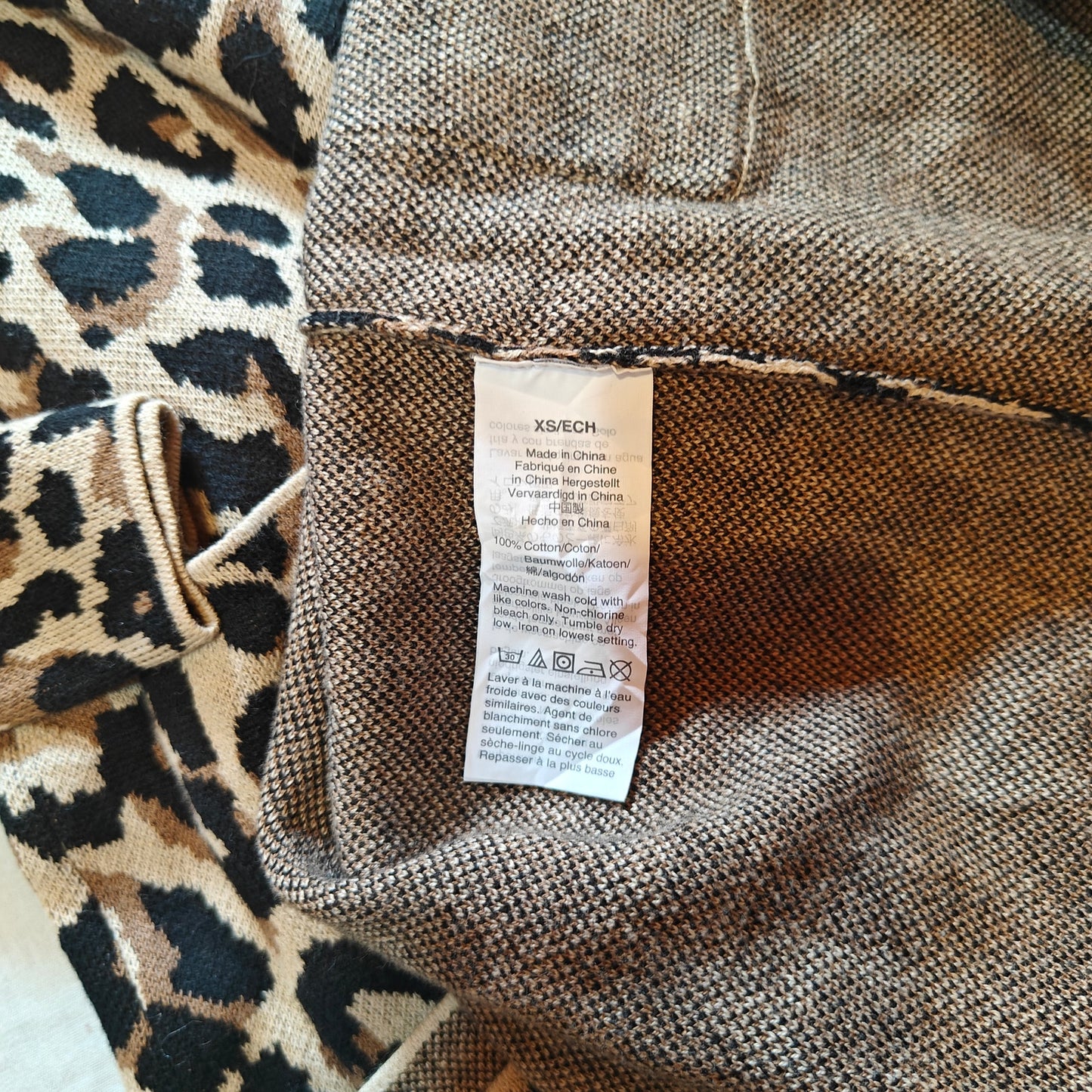 Leopard Print Open Cardigan Sweater