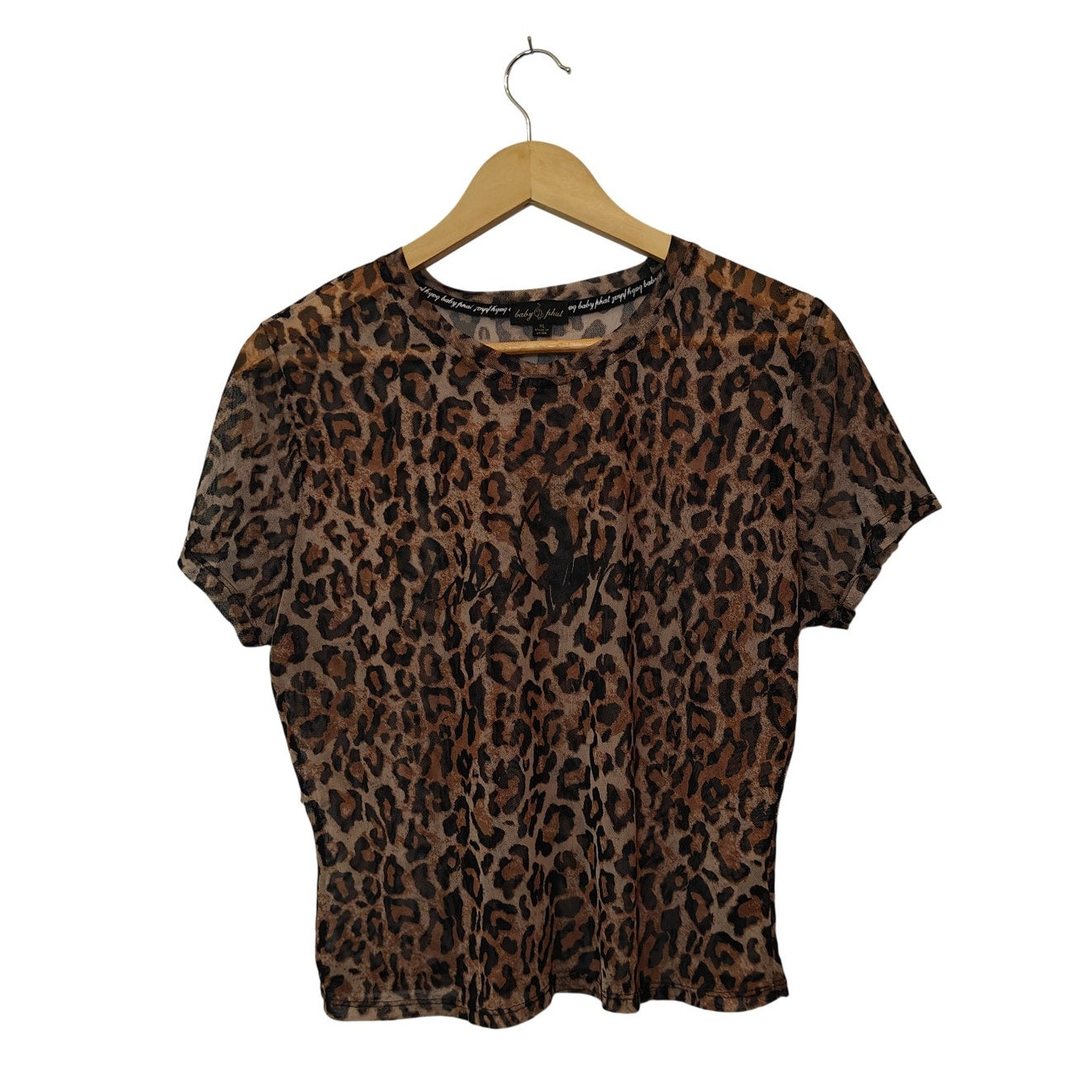 Leopard Mesh Sheer Tee