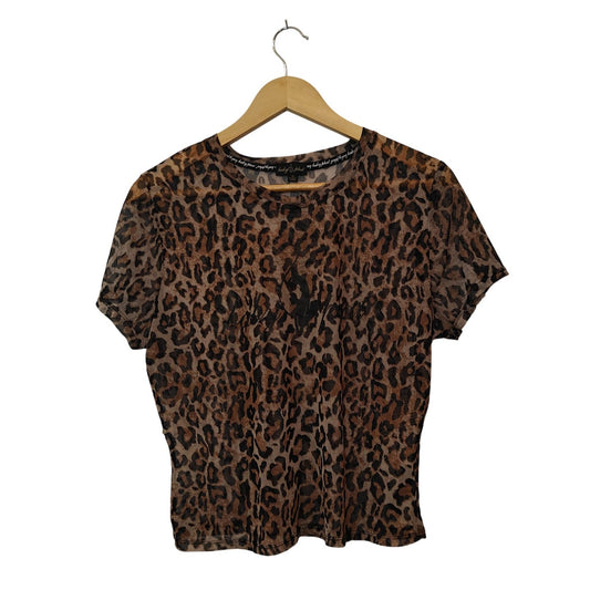 Leopard Mesh Sheer Tee