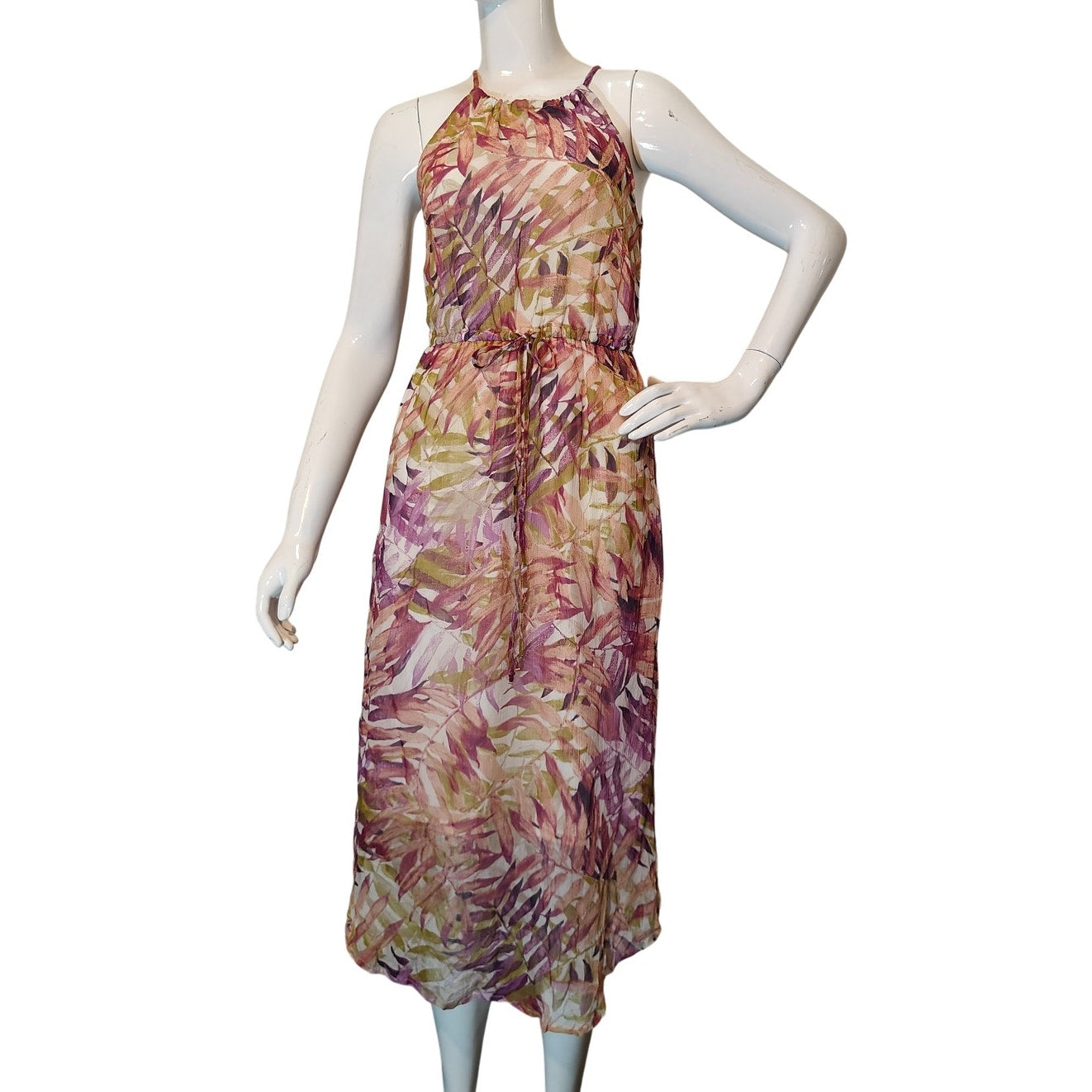 Floral Halter Midi Dress