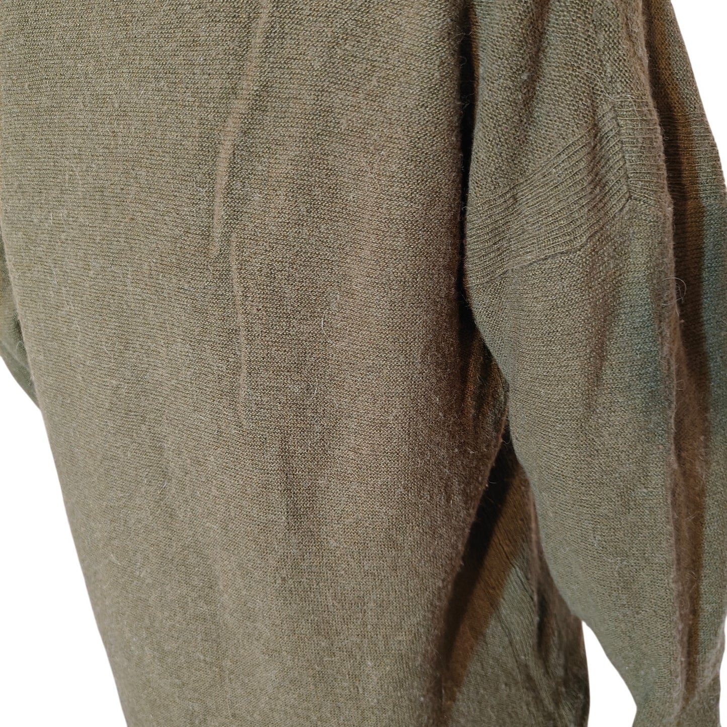 Olive Green Merino Wool Blend Sweater