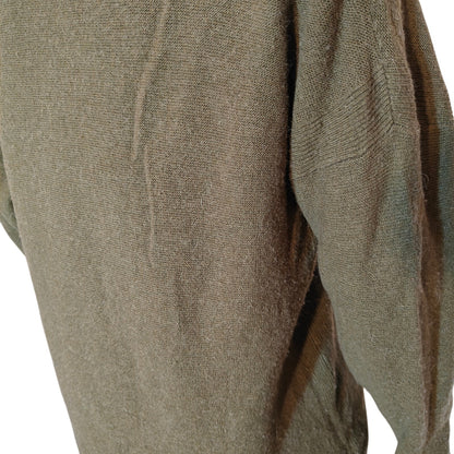 Olive Green Merino Wool Blend Sweater