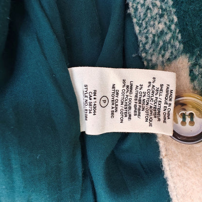 Green Plaid Oversized Shacket Coat