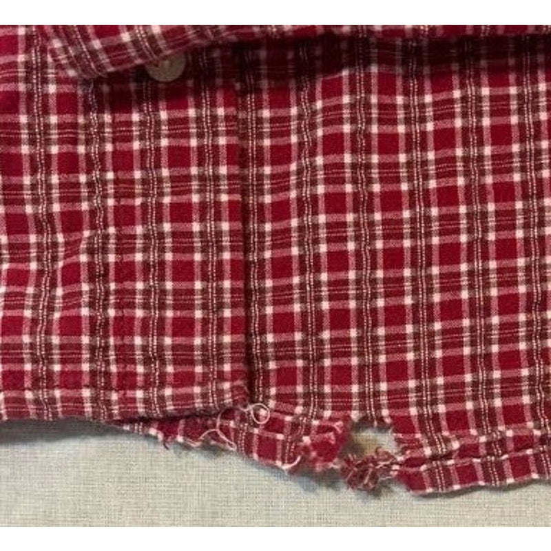 Red Plaid Button Down Shirt