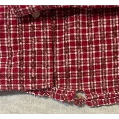 Red Plaid Button Down Shirt