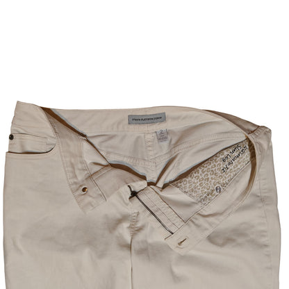 Cream Platinum Denim Slim Leg Jeans
