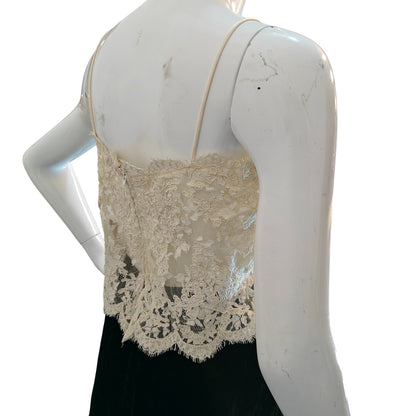 Vintage Black Velvet and Lace Dress with Bolero Jacket
