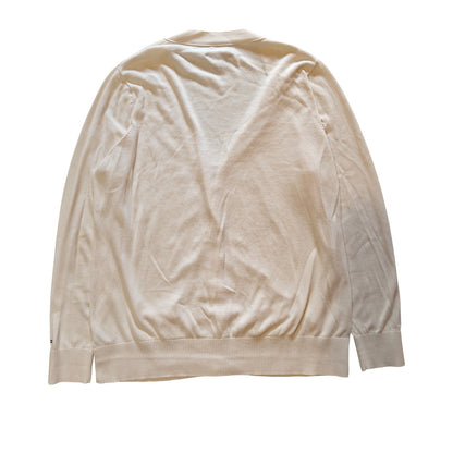Pima Cotton Ivory Cardigan Sweater