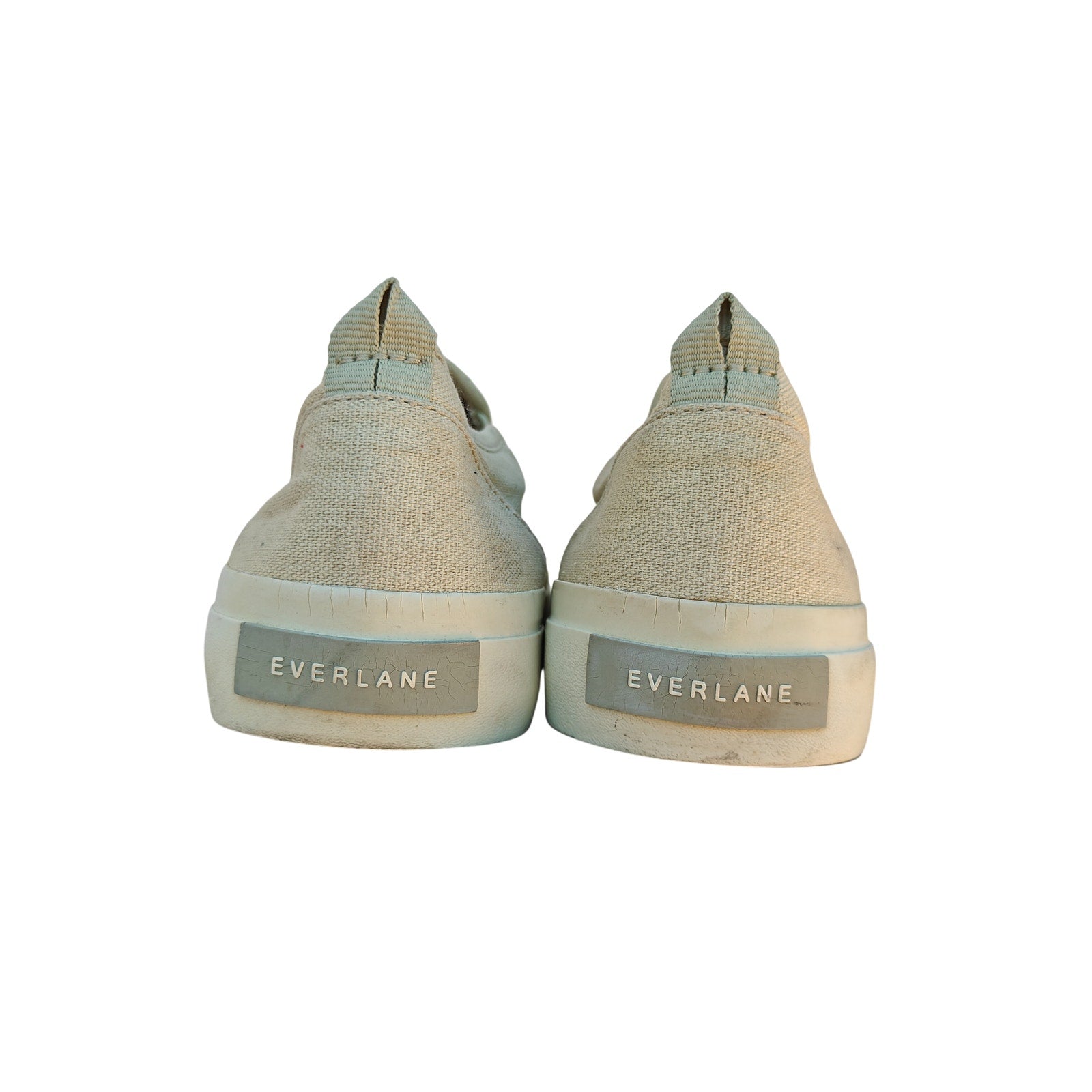 Beige Canvas Slip On Sneakers