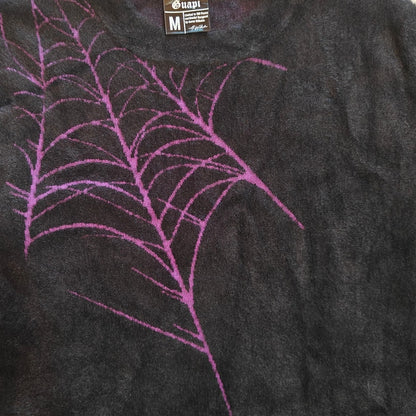 Black and Purple Fuzzy Spiderweb Sweater