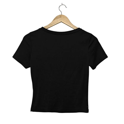 Black Floral Graphic Tee With Rhinestone Detail