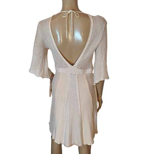 Light Pink Knit Fit & Flare Dress