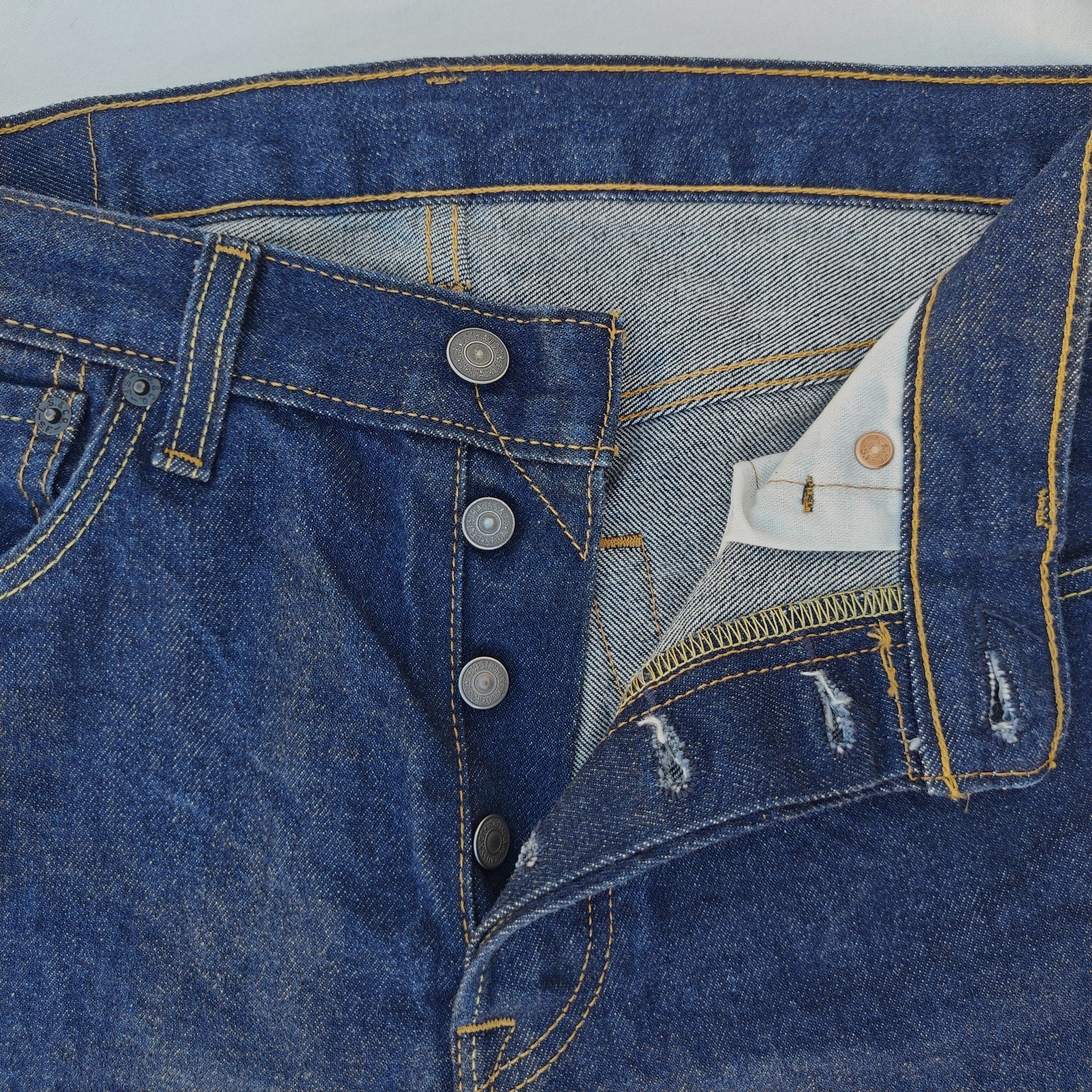 501 Original Button Fly Dark Wash Jeans W30 L30
