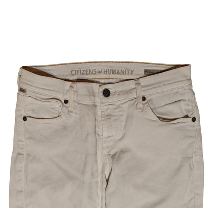 White Thompson Medium Rise Skinny Jeans