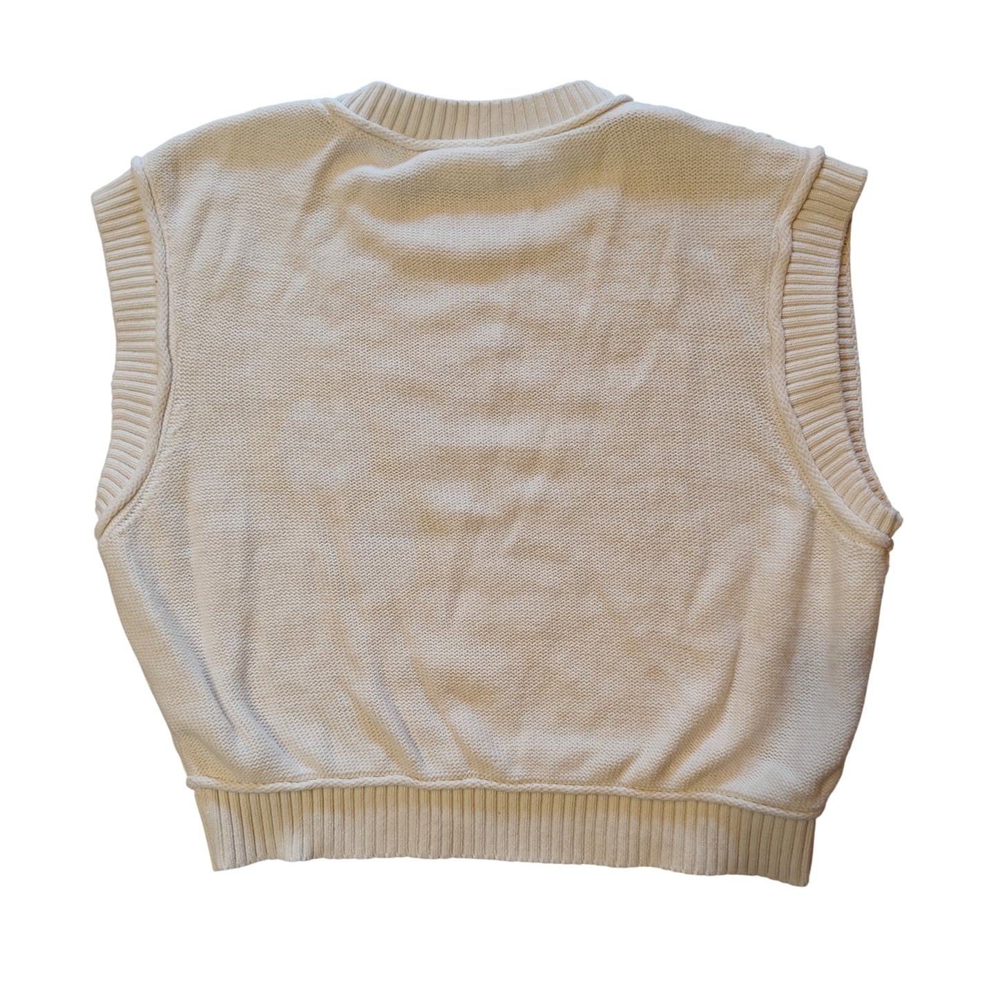 Cream Cable Knit Sweater Vest