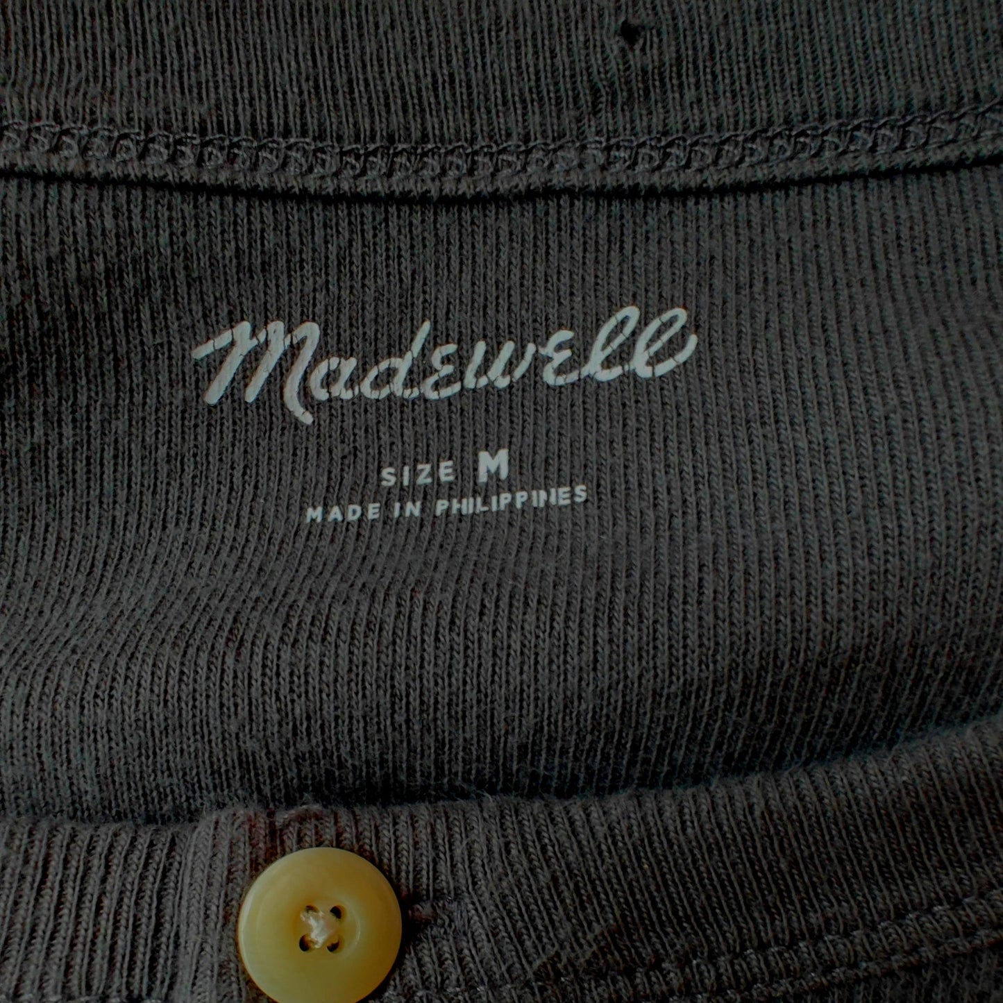 Waffle Knit Long-Sleeve Navy Henley