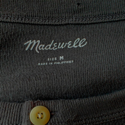 Waffle Knit Long-Sleeve Navy Henley