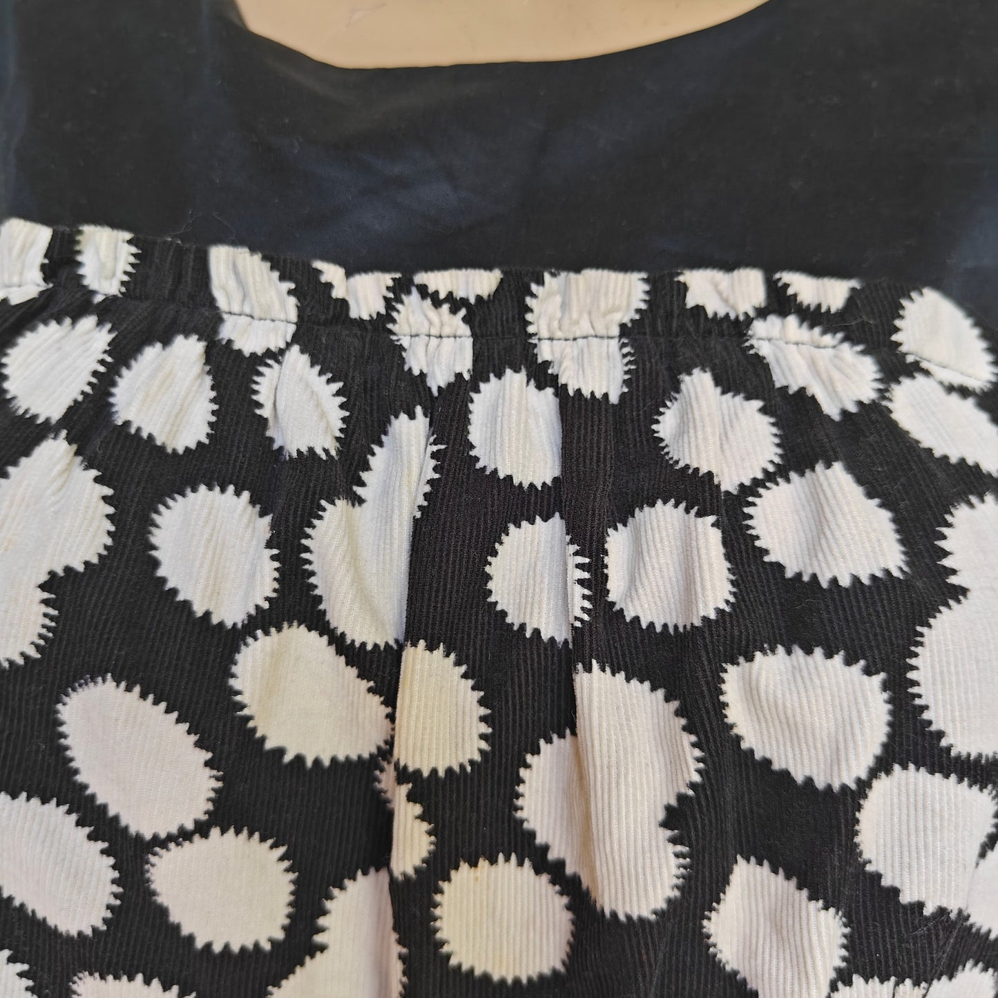 Black and White Polka Dot Sleeveless Midi Dress