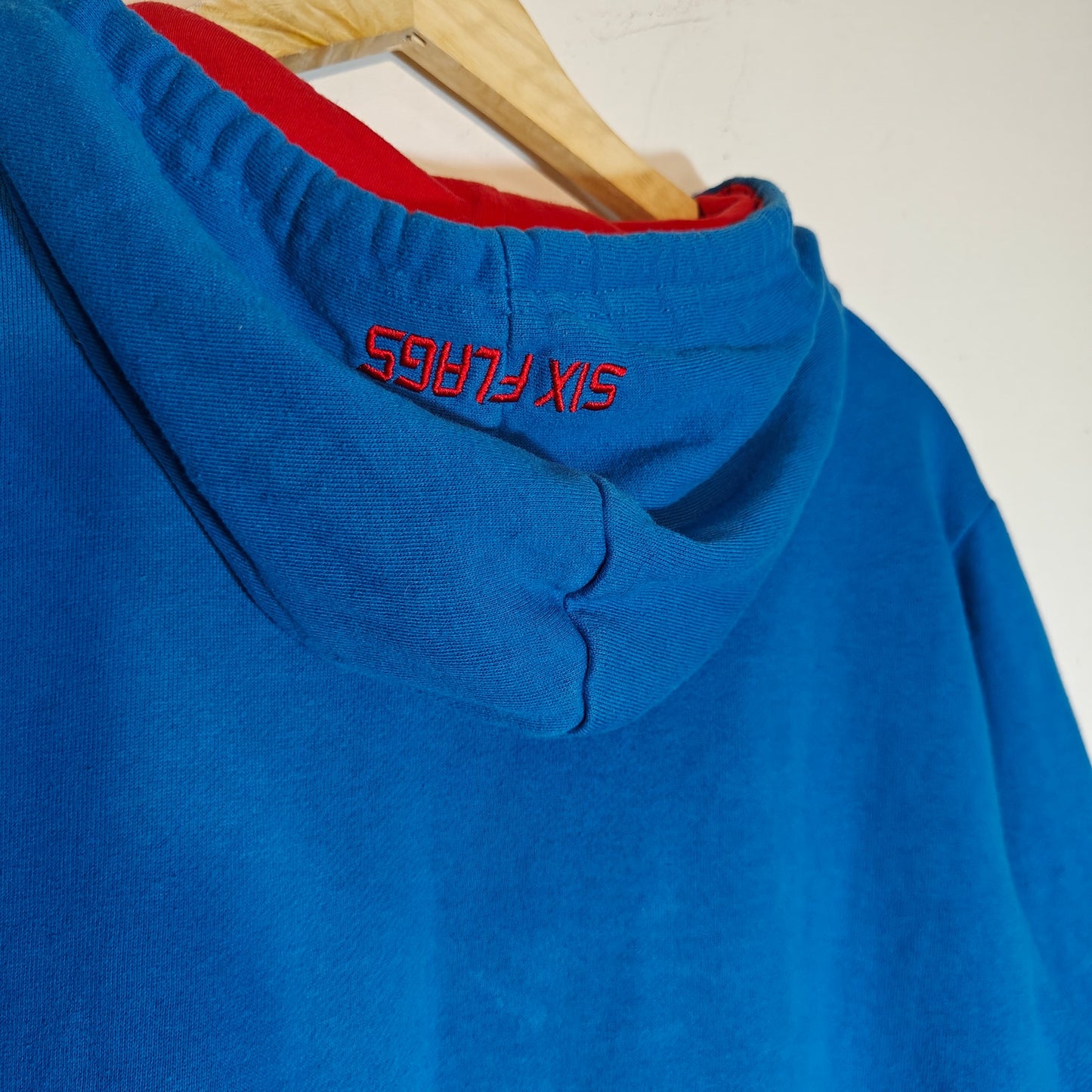 Red & Blue Superman Colorblock Hoodie