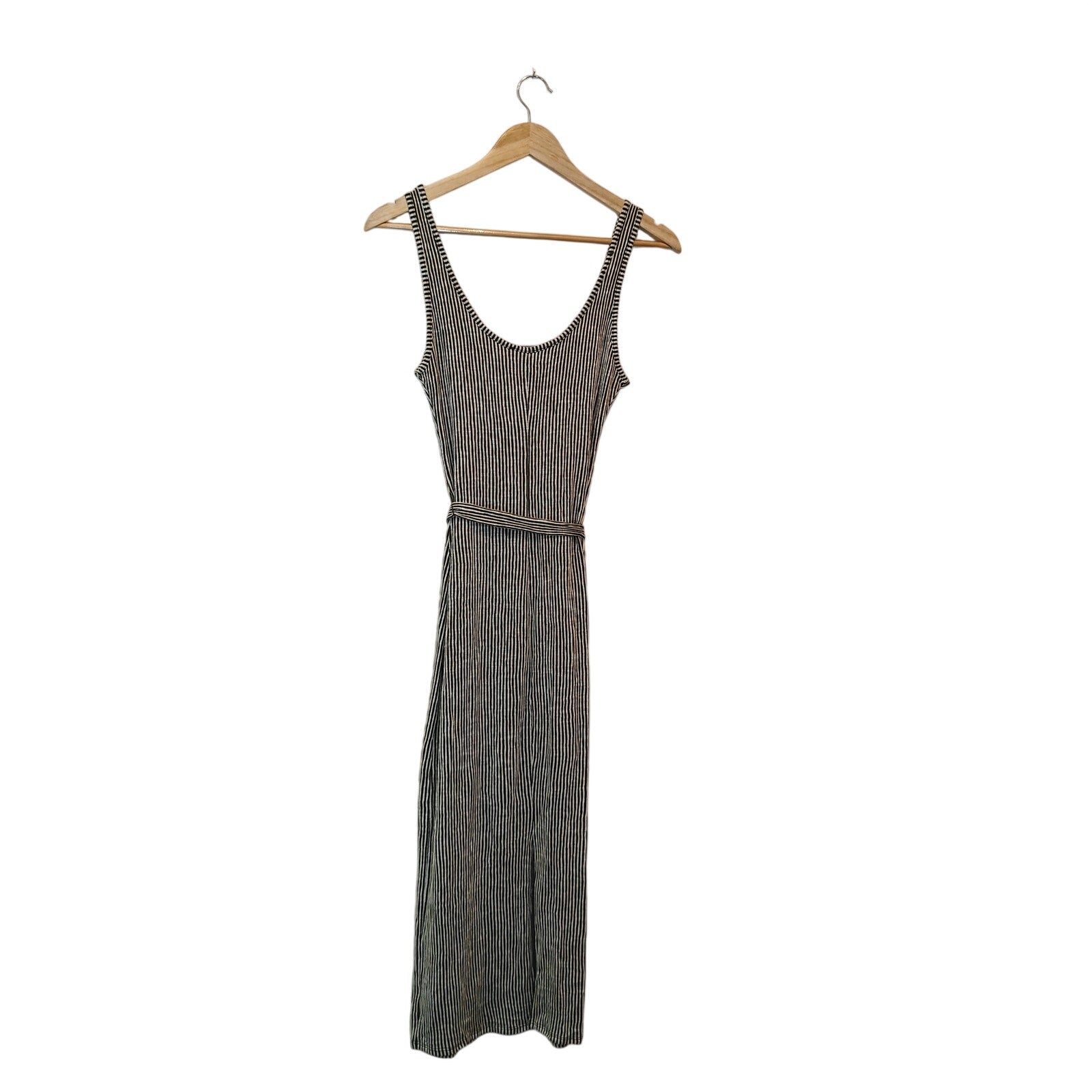 Striped Midi Olive and Cream Bodycon Dress