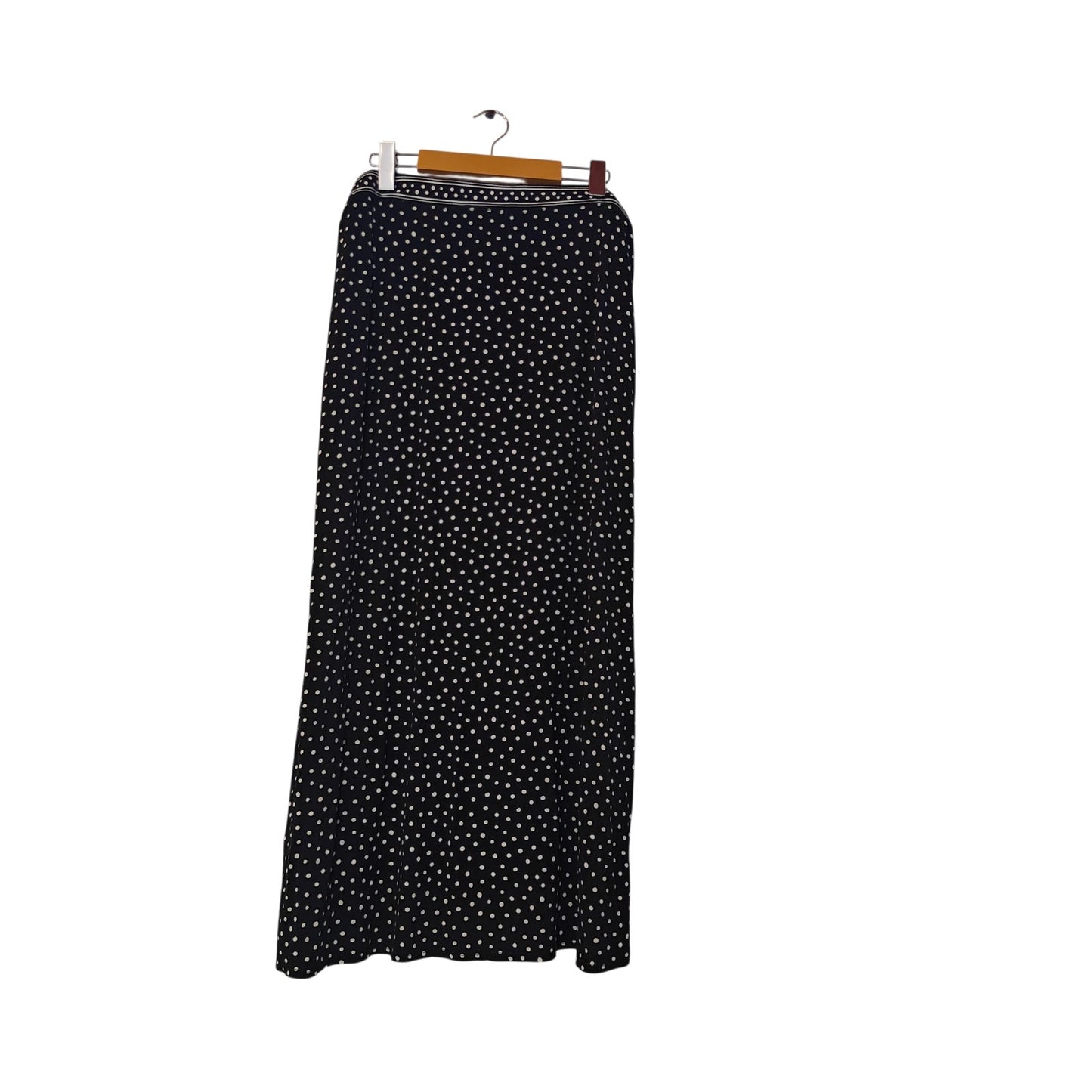 Polka Dot Maxi Skirt with High Low Hem