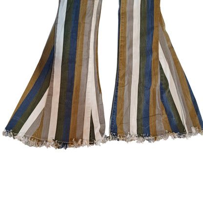 Striped Bell Bottom Jeans