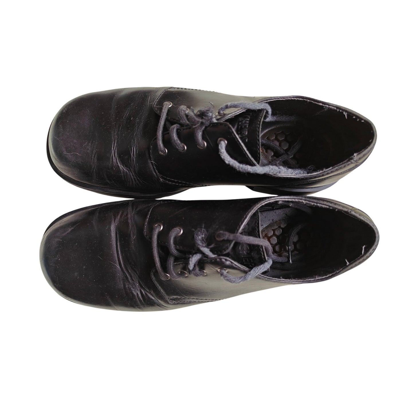 Black Leather Oxford Work Shoes