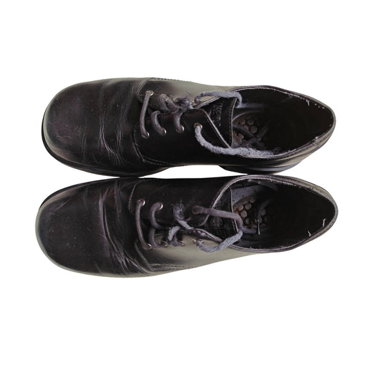 Black Leather Oxford Work Shoes