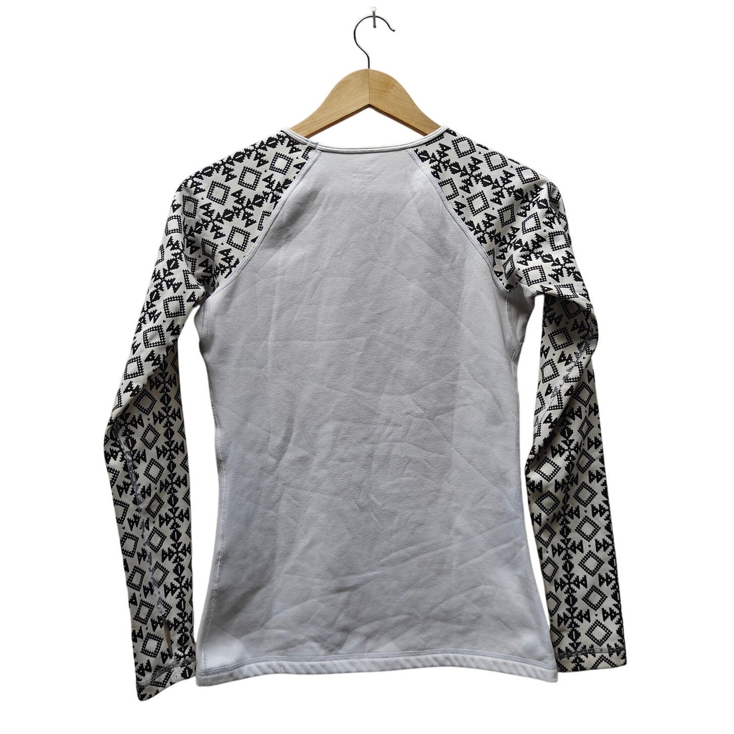 Black and White Therma-Fit Long Sleeve Raglan Top