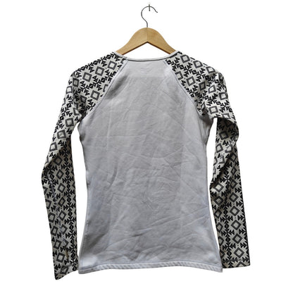Black and White Therma-Fit Long Sleeve Raglan Top