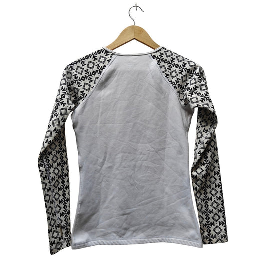 Black and White Therma-Fit Long Sleeve Raglan Top