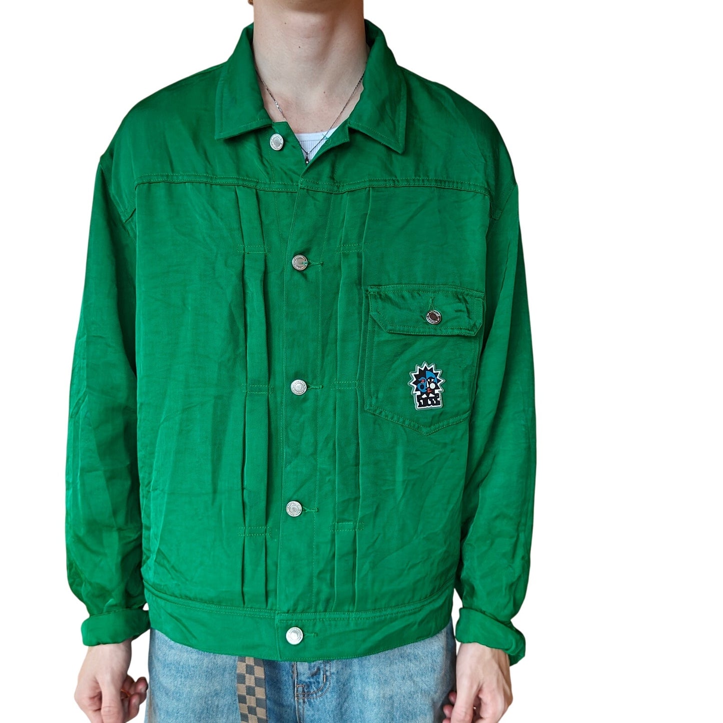 Green Nylon Coach's Jacket