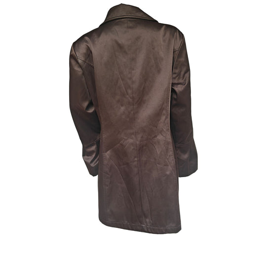 Brown Swing/Car Coat With Bell Sleeves