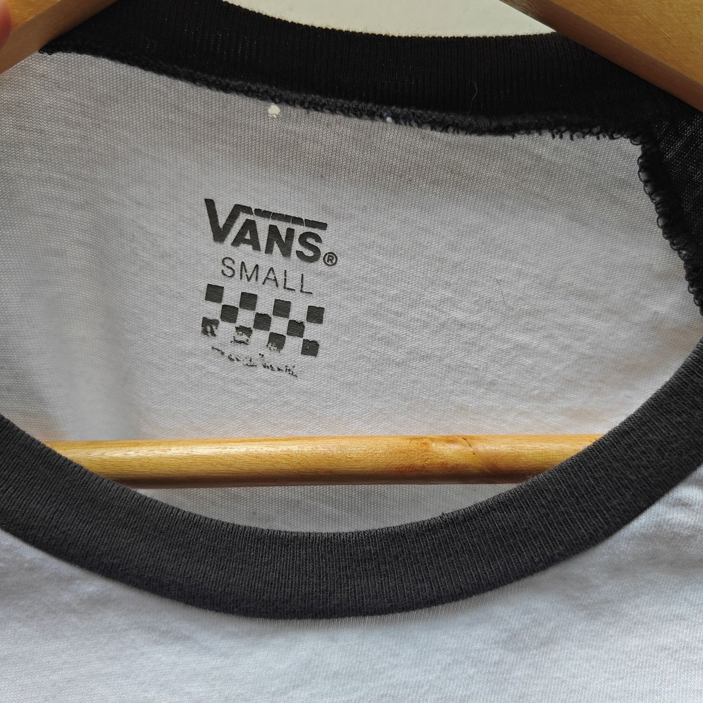Gray and White Raglan Baseball Tee with Logo Graphic