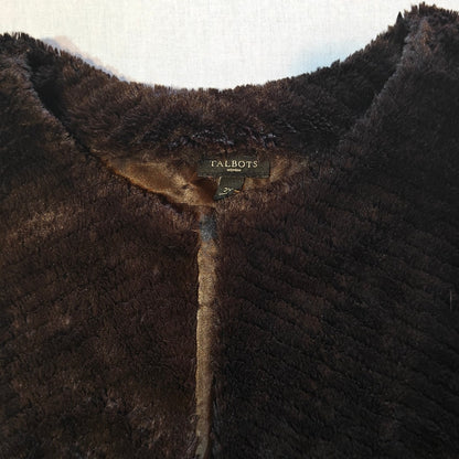 Brown Plus Faux Fur Vest
