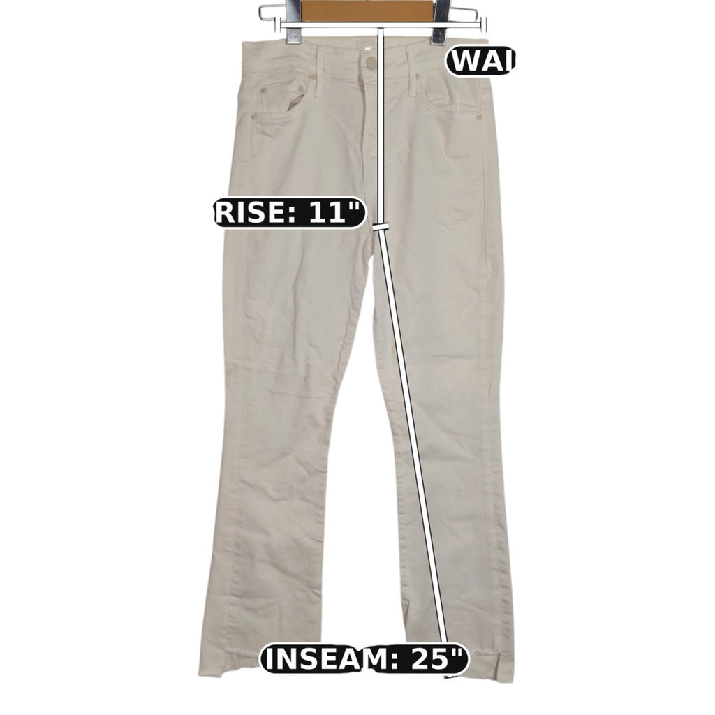 MOTHER Ivory Step-Hem Stretch Jeans – Size 27