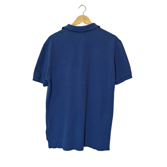 Royal Blue Polo Shirt With Orange Pony Logo