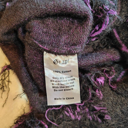 Black and Purple Fuzzy Spiderweb Sweater