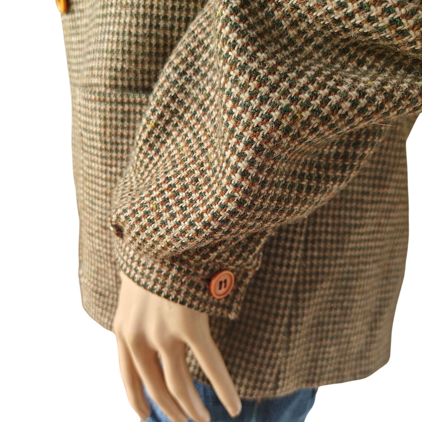 Vintage 70s Wool Tweed Jacket Made in Uruguay