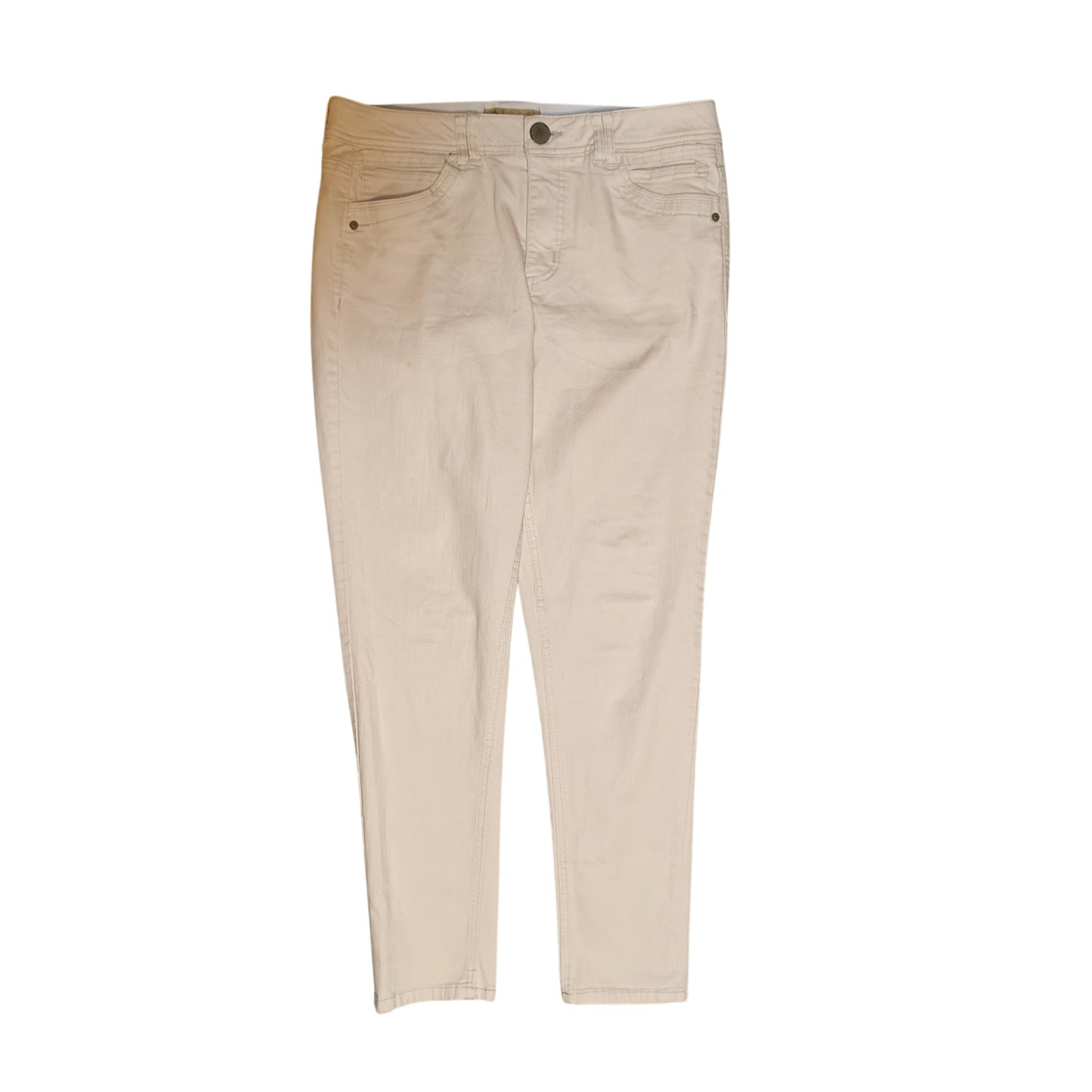 Cream Ab Solution Skinny Jeans