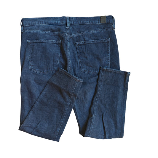 Dark Wash Relaxed Rolled Jeans