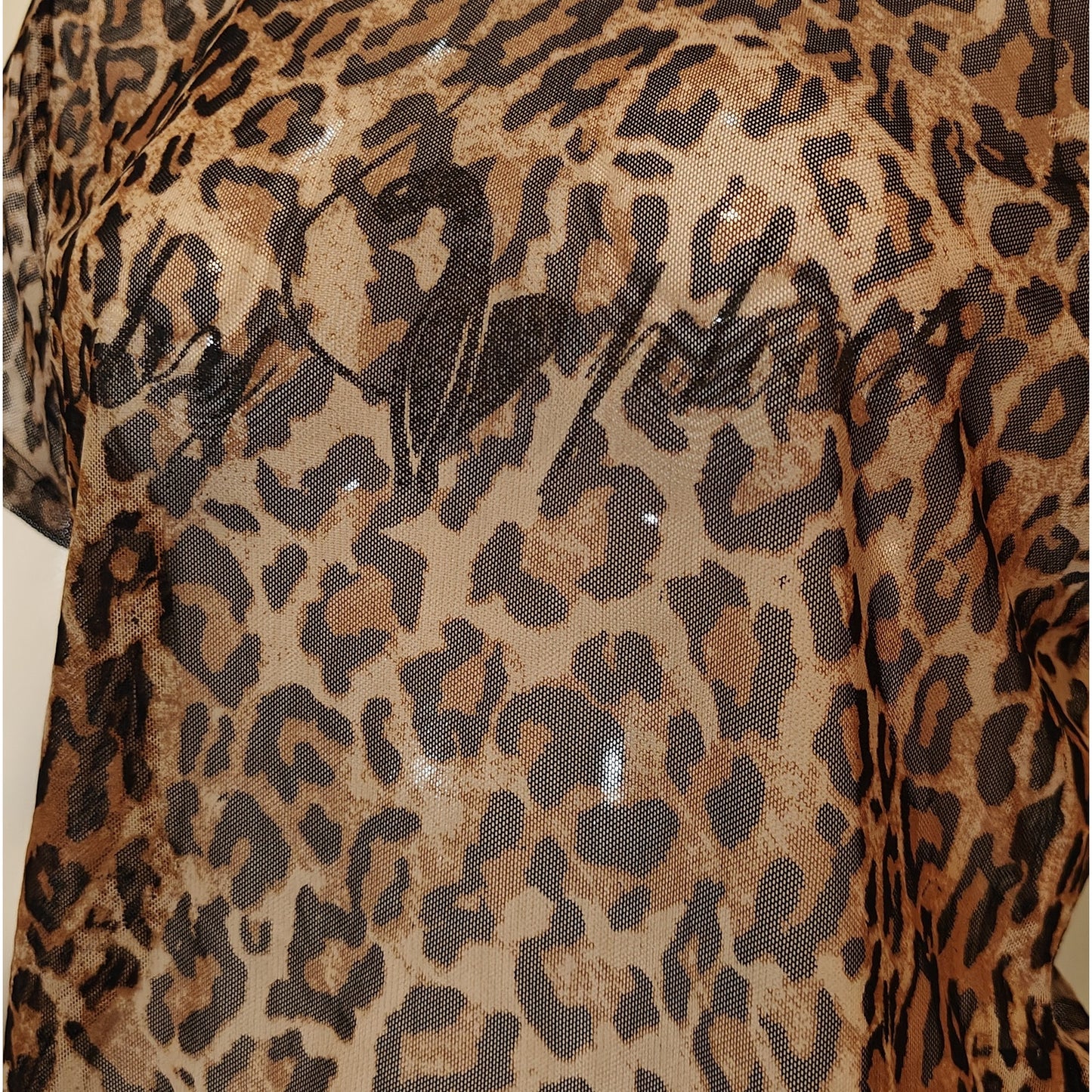 Leopard Mesh Sheer Tee