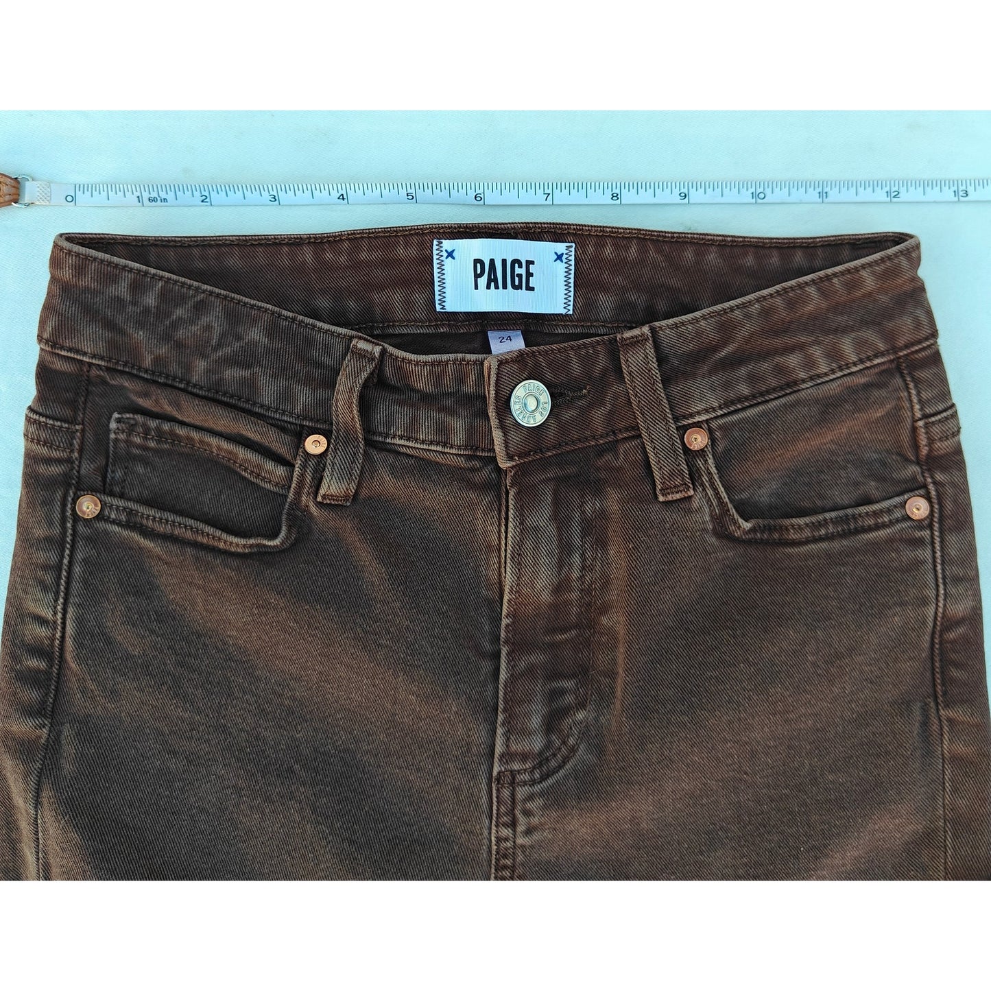 Brown Hoxton Slim High-Rise Skinny Jeans