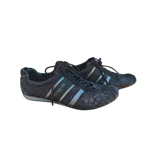 Black and Gray Signature C Sneakers